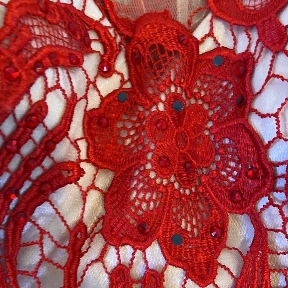 Dave & Johnny red prom dress size 9/10 - Picture 3 of 5